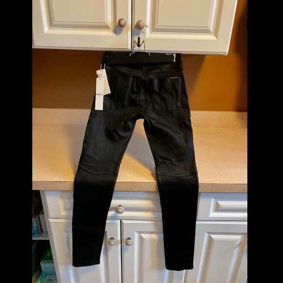 NWT Hudson Stark Nico Moto Zip Jean - Black